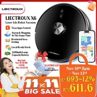 [𝗙𝗟𝗢𝗢𝗥 𝗘𝗫𝗣𝗘𝗥𝗧 𝗔𝗦𝗦𝗜𝗦𝗧𝗔𝗡𝗧] LIECTROUX X6 Laser Robot Vacuum & Mop at same time, 6500PA Large Suction, 3