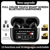 A9 pro Headphone Bluetooth Smart Touch Screen Earbuds ANC+ENC Noise Cancelling Wireless Earpud Suppo