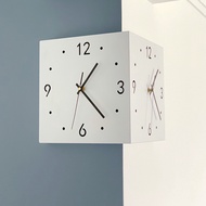 Simple Creative Corner Double-Sided Wall Clock Silent Corner Clock