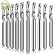 10Pcs CNC Router Bit Tungsten Steel Single Flute Router Bit 1/8inch Shank Carving Router Bit SHOPABC
