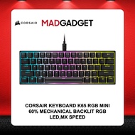 CORSAIR KEYBOARD K65 RGB MINI 60% MECHANICAL BACKLIT RGB LED,MX SPEED