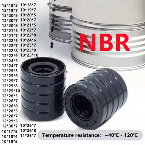 NBR Shaft Oil Seal TC-10*11*12*15/16/17/18/19/20/22/25/26/28*4/5/5.5/6/7/8/9/10mm Nitrile Covered Do