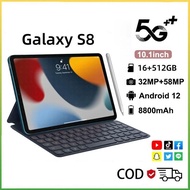 (Cash on Delivery) Galaxy Tad S8 10.1-inch Tablet with 16GB + 512GB 4K 24MP + 48MP HD Cameras 8800mA