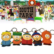 【In Stock】 6-8Cm South Park Silicone Keychain Eric Kenny Kyle Stan Cartoon Decoration Kid Gift