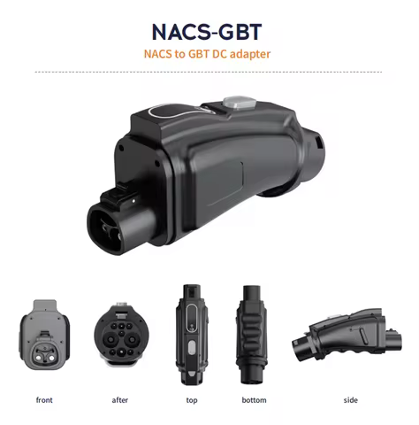 NACS To GBT Car DC adapter EV Charger 300KW 300A Connector Electric Vehicle Adapter for BYD GE3 For 