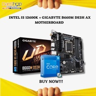 INTEL I5 12600K BUNDLE WITH GIGABYTE B660M DS3H AX MOTHERBOARD