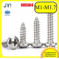 304 stainless steel self-tapping screws Cross round head self-tapping screws Pan head wood screws M1