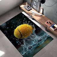 3D Indoor tennis rug, tennis pattern, washable rug, bedroom living room rug, non-slip rug