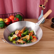30cm-43cm Stainless Steel Stir Fry Frying Wok And Non Stick