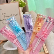 New Children's Learning Chopsticks Auxiliary Chopsticks Cartoon Cute Kuromi Fingertips Practice Chop