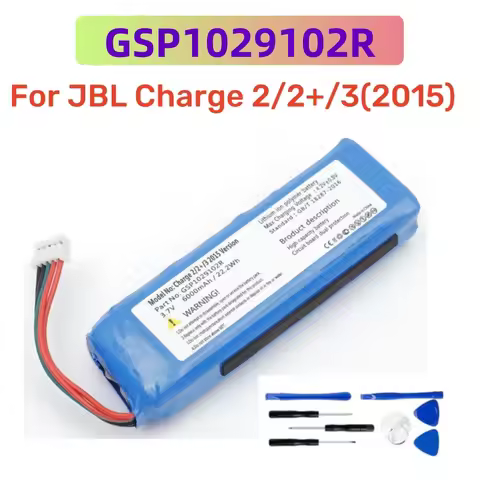 GSP1029102R 6000mAh Replacement Battery For JBL Charge 2 Plus Charge 2+ charge 3 2015 Version P76309