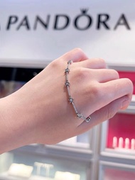 ของแท้ 100% Pandora Bracelet กำไล star of the sky สร้อยข้อมือ เตรียมประเทศไทยเพื่อจัดส่ง บรรจุภัณฑ์ก