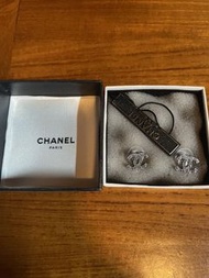 Chanel 經典雙C水鑽耳環