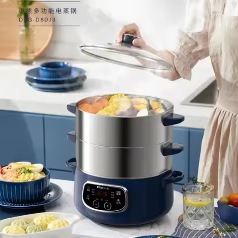 Electric Steamer Multi-function Intelligent Stainless Steel Steam Cooker Electric Cooker Steamer Coo