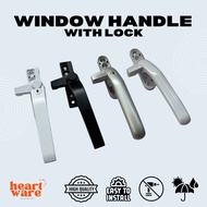 [SG] Home Window Handle With Without Lock Durable Easy-Install Casement Lever Latch for HDB BTO Cond