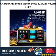 Charger Aki Mobil Charger Aki Mobil terbaik Charger Aki Mobil portable Charger Aki Mobil Motor 240W 12V/24V 400AH + LCD