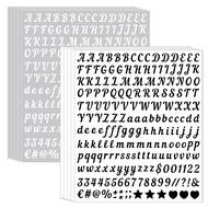 Letter Sticker 0.5inch handwritten black and white letter stickers Vinyl Self-Adhesive Journal diy L