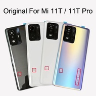 100% Original Glass Back For Xiaomi 11T 5G / 11T Pro 5G Battery Cover Door Back Housing Rear Case Re