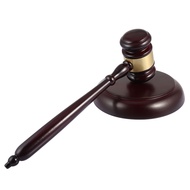 Wooden Handcrafted Wood Gavel Hammer Sound Block Set