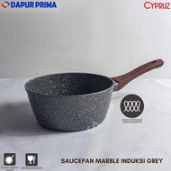 - Marble Induction Saucepan with Wooden Handle 16cm 18cm/