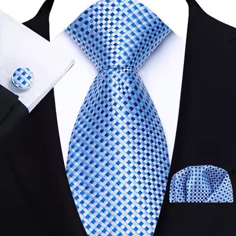 Classic Mens Stripes Polka Dot Necktie 8cm Tie Set Pocket Square Necktie Set Business Suits Accessor