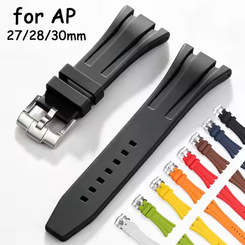 Soft Rubber Watch Strap for AP Royal Oak Watches 27mm 28mm 30mm Flexible Waterproof Silicone Band Sp