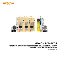 MOXOM MX-SK31 TWINS RGB WIRELESS SPEAKER BT5.0 / 2*3W / 400MAH / PT 2-4H