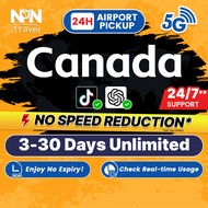 Canada SIM Card Ultra 3-30 Days Daily Unlimited Data | Instant Store Pickup | High Speed Travel Data