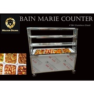 STAINLESS STEEL BAIN MARIE COUNTER/ FOOD WARMER/Pemanas makanan Bain Marie