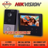 Hikvision DS-KIS606-P IP Video Intercom Kit Indoor Monitor | Mobile App | Door Camera