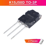 2pcs Original K15J50D TK15J50D TO-3P 50A/500V N-Channel Power MOSFET Transistor New