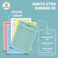 A5 Stock Card / Stock Card contains 100 sheets