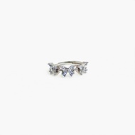 Wingveil Flutter Trio | Aquamarine Butterfly Ring