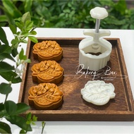 Khuôn Trung Thu Lò Xo Hoa Lê ~ Mai Tứ Quý 150gr (Mẫu Mới 2023)