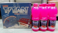 1โหล!! น้ำยาเคมีเติมแบตเตอรี่/น้ำกลั่นสีชมพู ตรา รีไวว์ไททัน, ขนาดขวดละ 900 มิลลิลิตร, ลดความร้อนในแ
