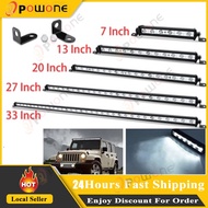 SUPER SLIM LED WORK LIGHT BAR 4-20 INCH 12V 24V CAR SUV TRUCK WAGON PICKUP 4X4 UTE SPOT BUMPER