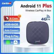 Carlinkit CarPlay Ai Box Plus Android 11 4 + 64GB QCM 8-Core 6125 Wireless CarPlay Android Auto YouT