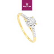 HABIB ICE | Illusion Diamond Ring in 375/9K Yellow Gold 24299(R)