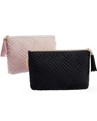 BAGSMART Cosmetic Pouch, Makeup Pouch Set,2 Pcs Small Makeup Bag for Purse,Travel Cosmetic Bag for M