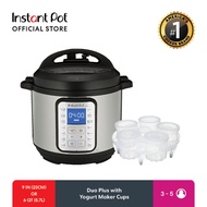 Instant Pot Duo PLUS 9-IN-1 with Yogurt Cups, Multi-Use Smart Pressure Cooker, 6 Quarts (5.7 Liters)