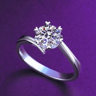 Moissanite diamond ring, 5mm, 6.5mm, 8mm engagement ring GRA Kann Jewelry FY-106