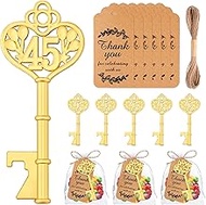 VZCBZC 50Pcs 45th Key Bottle Opener for 45th Birthday Party Favors 45th Wedding Anniversary Souvenir