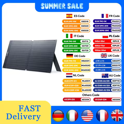 ALLPOWERS SE100 Foldable Portable Solar Panel 100W / 200W Solar Battery Charger Outdoor Emergency Ba