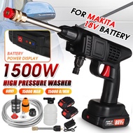 1500W 88VF Wireless High Pressure Car Wash Washer Gun 15000mAh Foam Generator Water Gun Spray Cleaner for Makita 18V Battery
