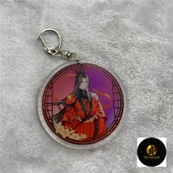 Ton Department Van Ninh Husky Keychains And His White Cat Monk Decorative Accessories Backpacks