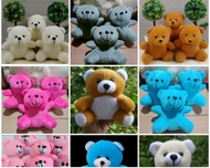 Boneka Mini 15cm Teddy Bear Minion Panda Pokemon Doraemon Gantungan Kunci Hadiah Souvenir