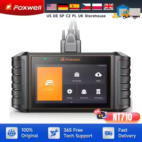 FOXWELL NT710 OBD2 Scanner Full System ABS/SRS/Transmission Diagnostic Scan Tool with Bi-Directional