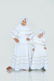 Baju muslim gamis anak perempuan warna putih