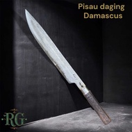 Pisau daging damascus