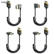 WILI Superior 8K 60Hz HDMIcompatible Cable Coiled and Expandables for Camera to Monitors Connections
